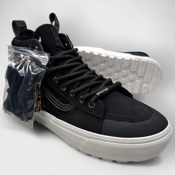 Vans Sk8-Hi MTE-2 LX Black/White Waterproof Boots VN0007QABLK Men 9 / W 10.5 - Picture 1 of 12